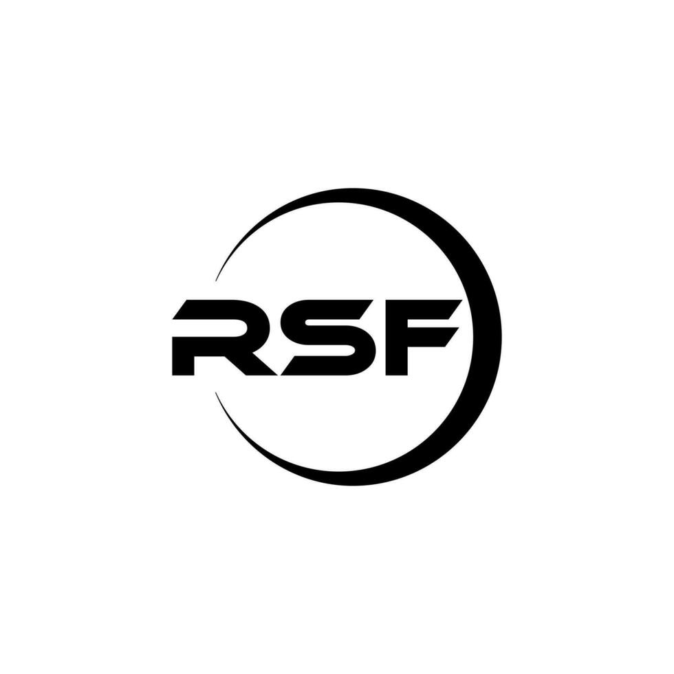 diseño de logotipo de letra rsf en ilustración. logotipo vectorial, diseños de caligrafía para logotipo, afiche, invitación, etc. vector