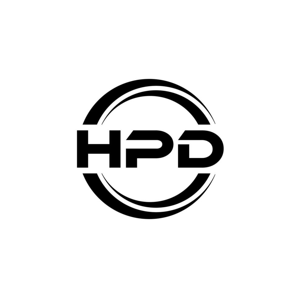 hpd logo diseño, inspiración para un único identidad. moderno elegancia y creativo diseño. filigrana tu éxito con el sorprendentes esta logo. vector