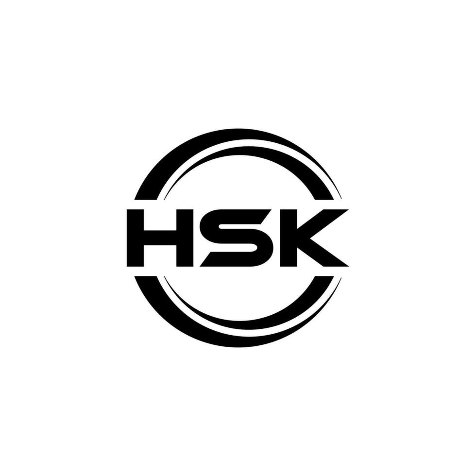 hsk logo diseño, inspiración para un único identidad. moderno elegancia y creativo diseño. filigrana tu éxito con el sorprendentes esta logo. vector