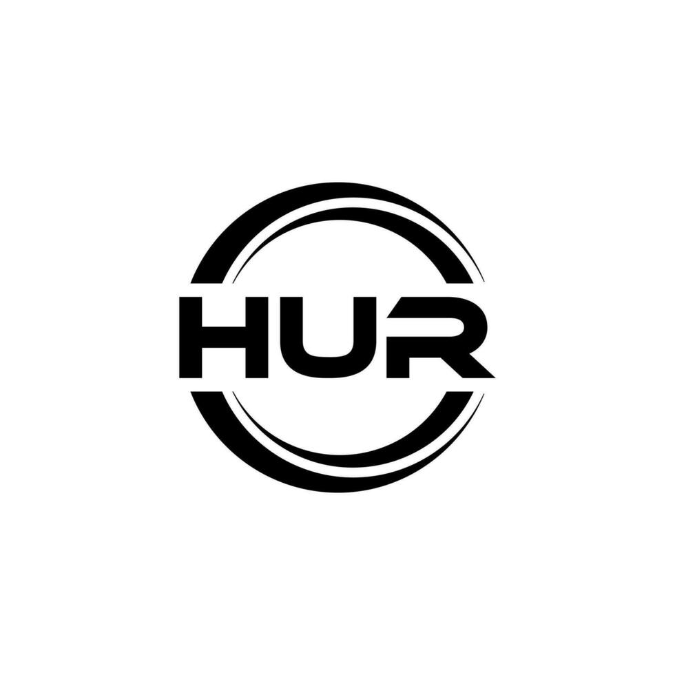 HUR Logo Design, Inspiration for a Unique Identity. Modern Elegance and Creative Design. Watermark Your Success with the Striking this Logo. vector