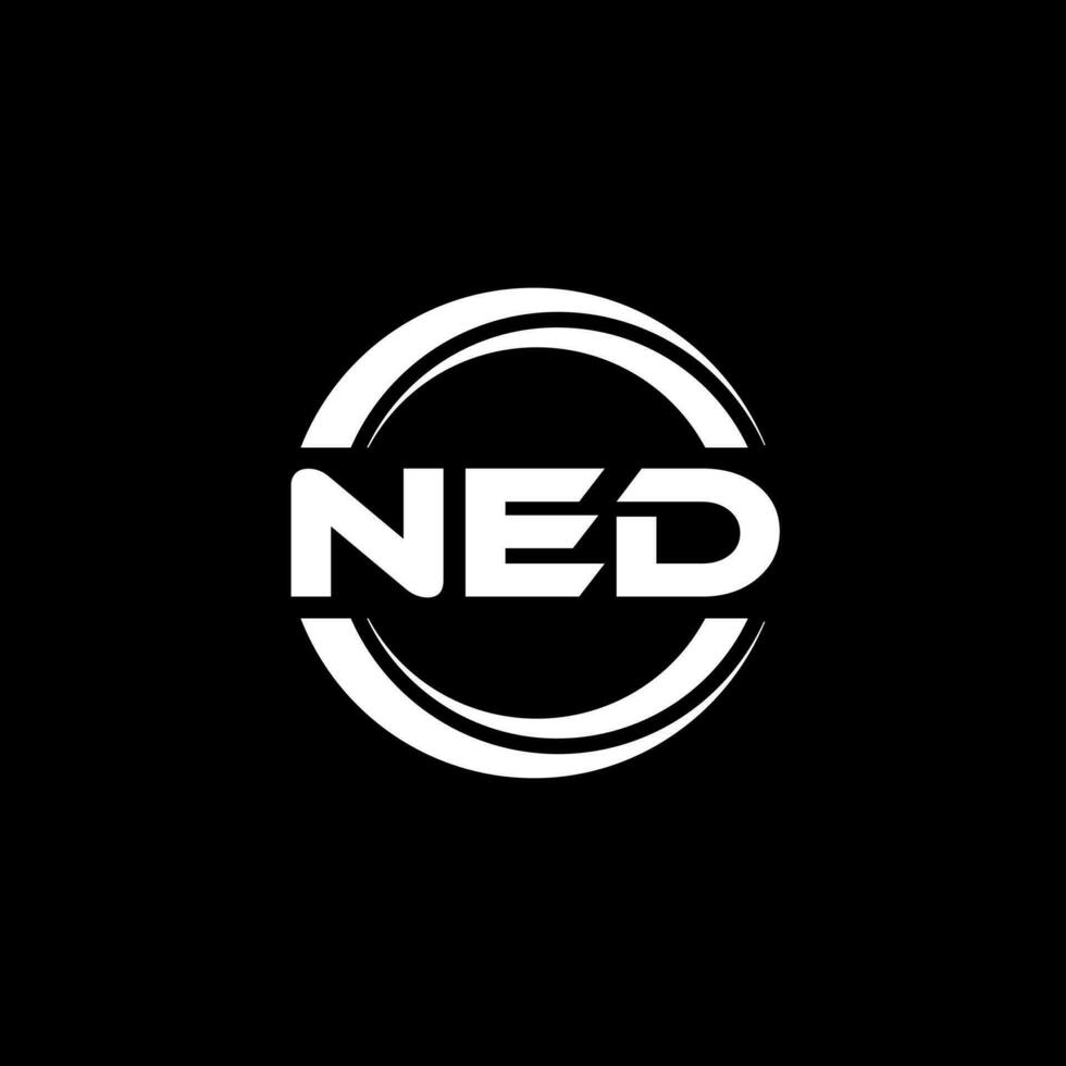 NED Logo Design, Inspiration for a Unique Identity. Modern Elegance and Creative Design. Watermark Your Success with the Striking this Logo. vector