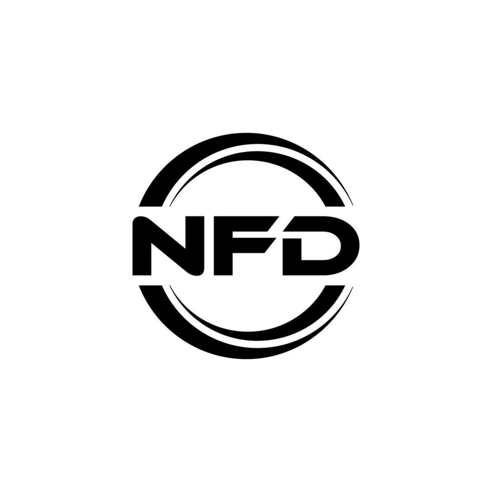 nfd logo diseño, inspiración para un único identidad. moderno elegancia y creativo diseño. filigrana tu éxito con el sorprendentes esta logo. vector