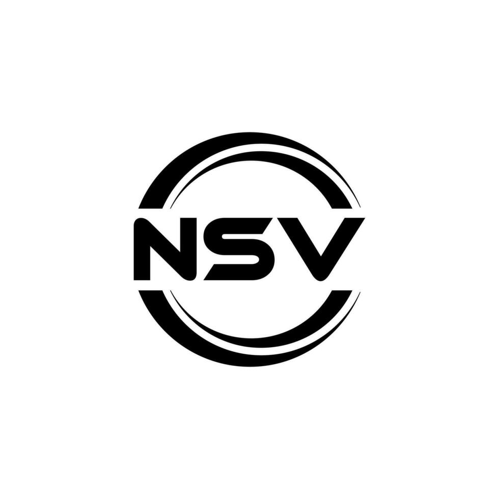NSV Logo Design, Inspiration for a Unique Identity. Modern Elegance and Creative Design. Watermark Your Success with the Striking this Logo. vector