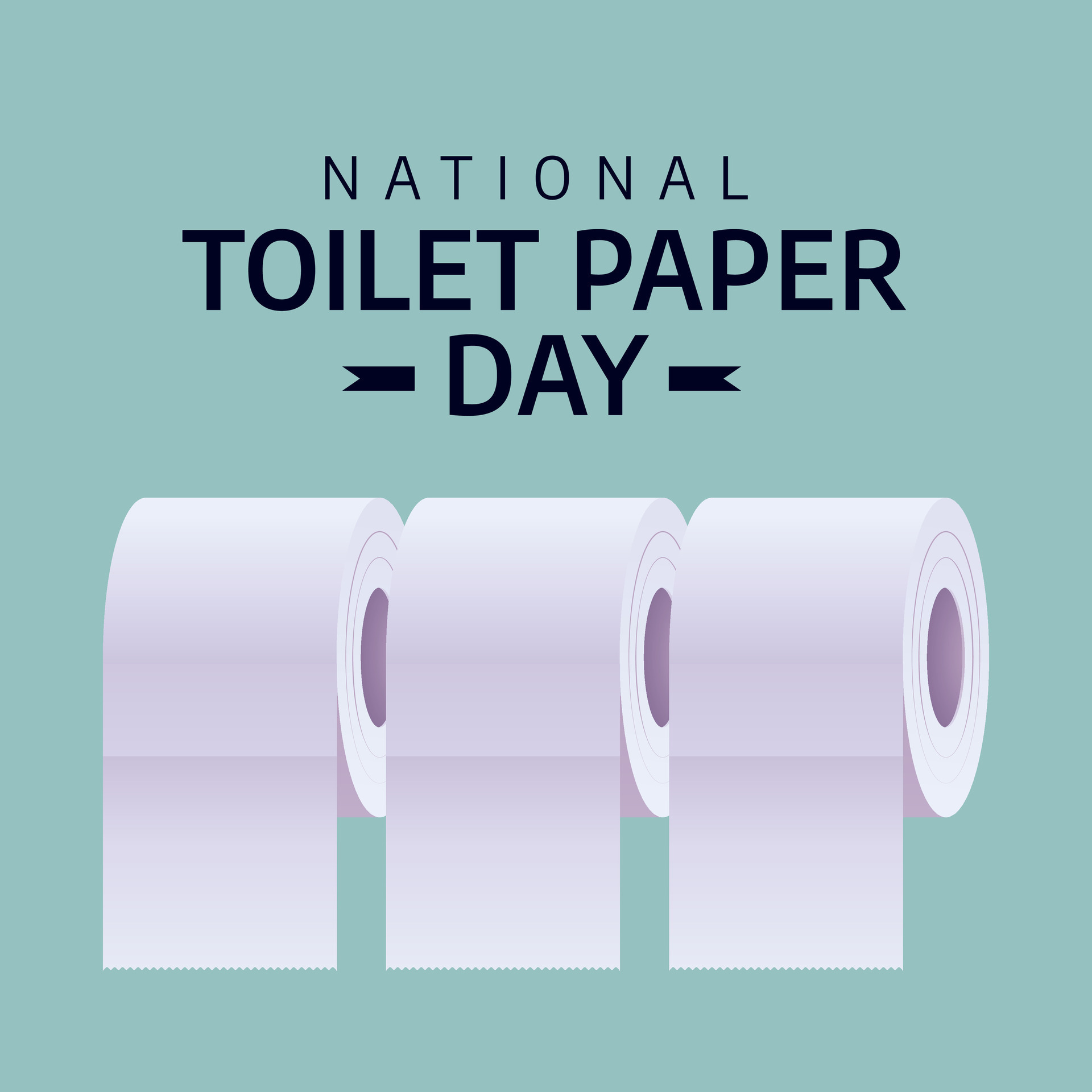 vector graphic of National Toilet Paper Day good for National Toilet