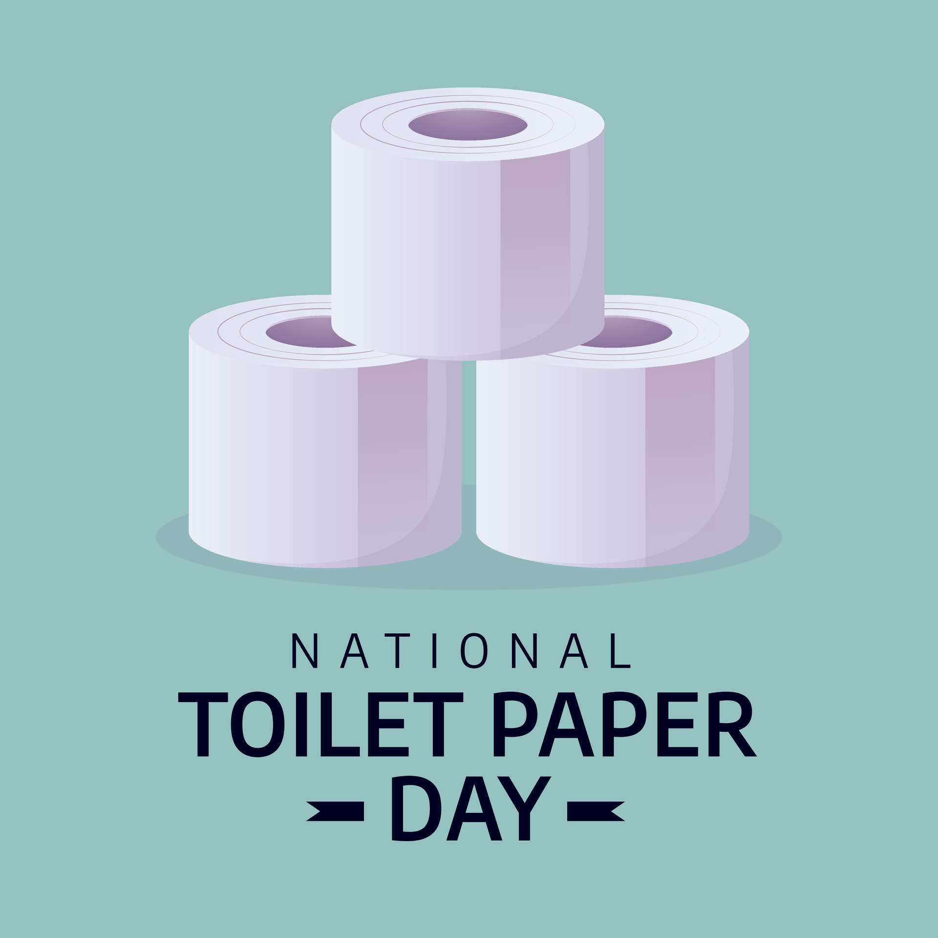 vector graphic of National Toilet Paper Day good for National Toilet