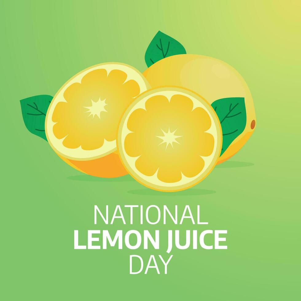 vector graphic of National Lemon Juice Day good for National Lemon