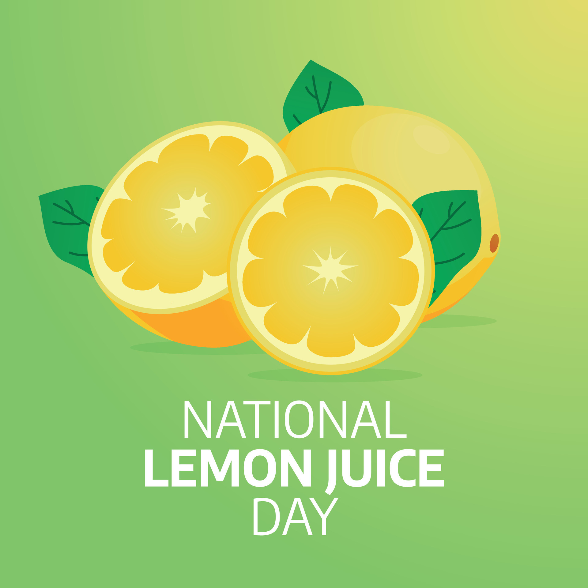 vector graphic of National Lemon Juice Day good for National Lemon