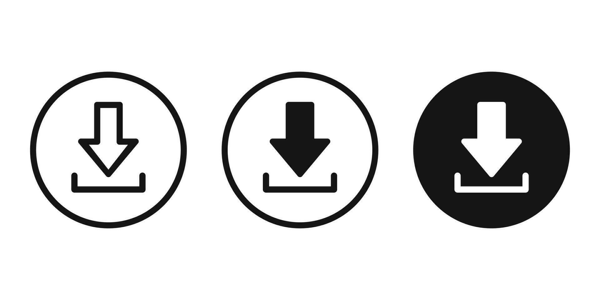 Download flat vector icon. Install symbol. Download icon. Download button. Load symbol.