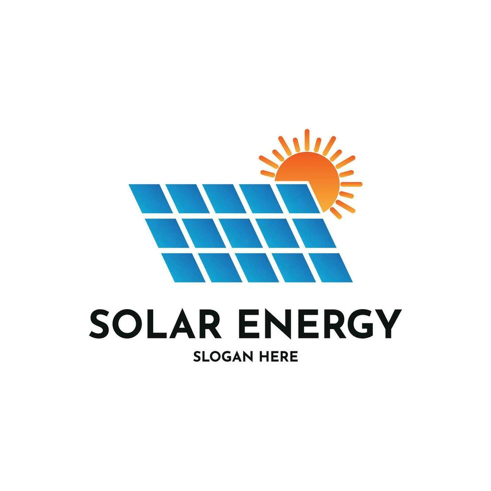 Sun solar energy logo design creative ideas vector