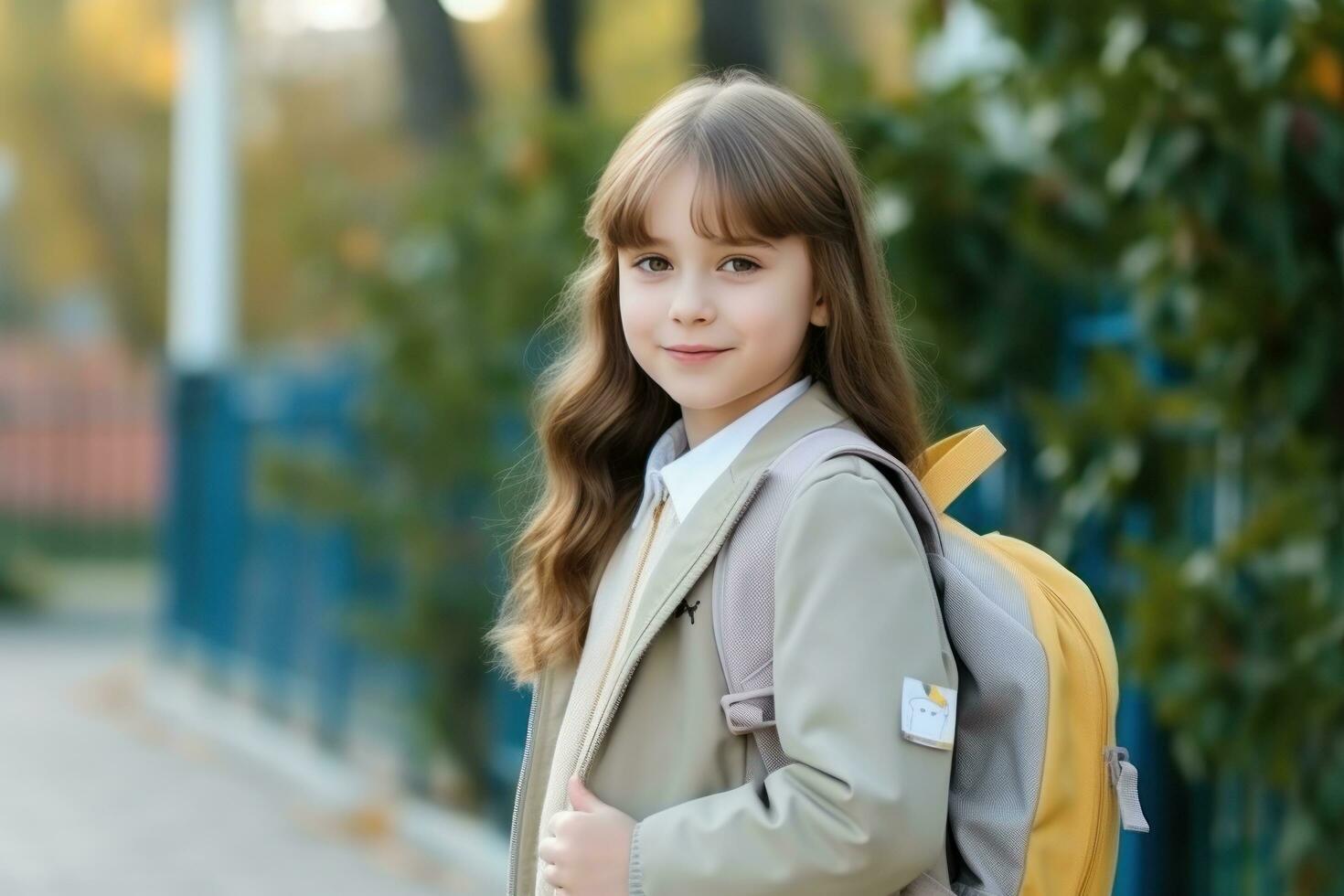 niña Vamos a colegio foto