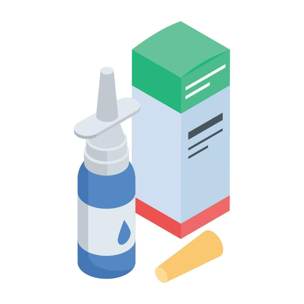 Set of Medical Equipment Isometric Icons vector
