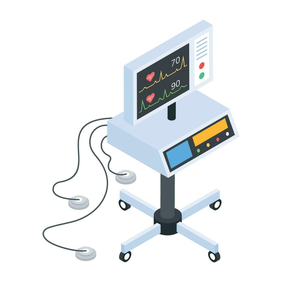 Set of Medical Equipment Isometric Icons vector