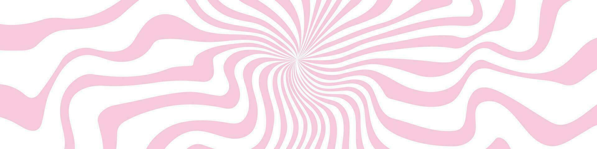 rosado ondulado líneas y giros en un fondo, recordativo de 70s época, encapsulando un psicodélico aura. plano vector ilustraciones aislado