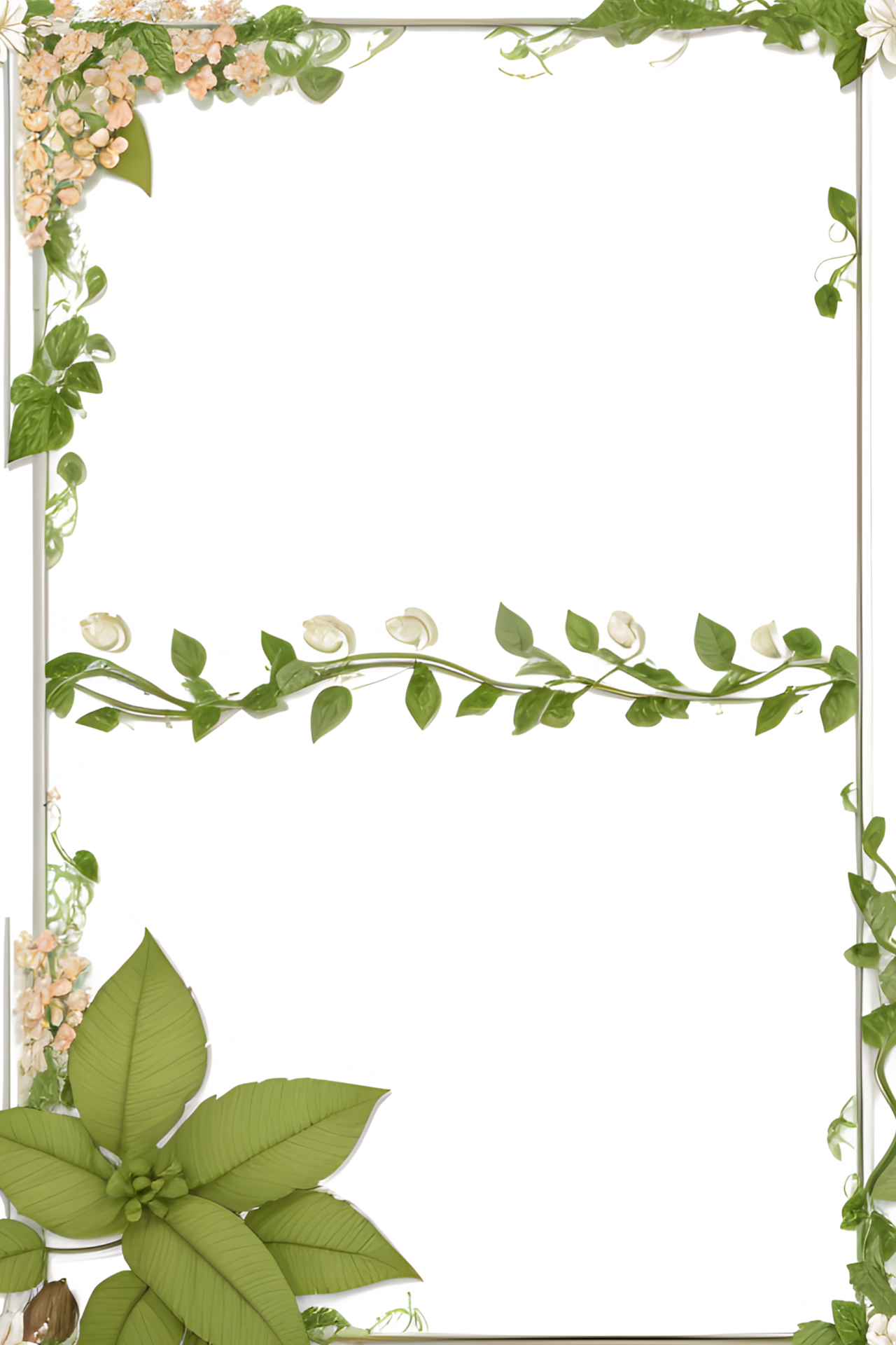 Vines Border Frame Ai Generative 27429003 PNG