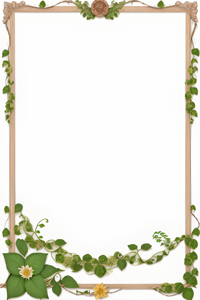 Vines Border Frame Ai Generative 27429005 PNG