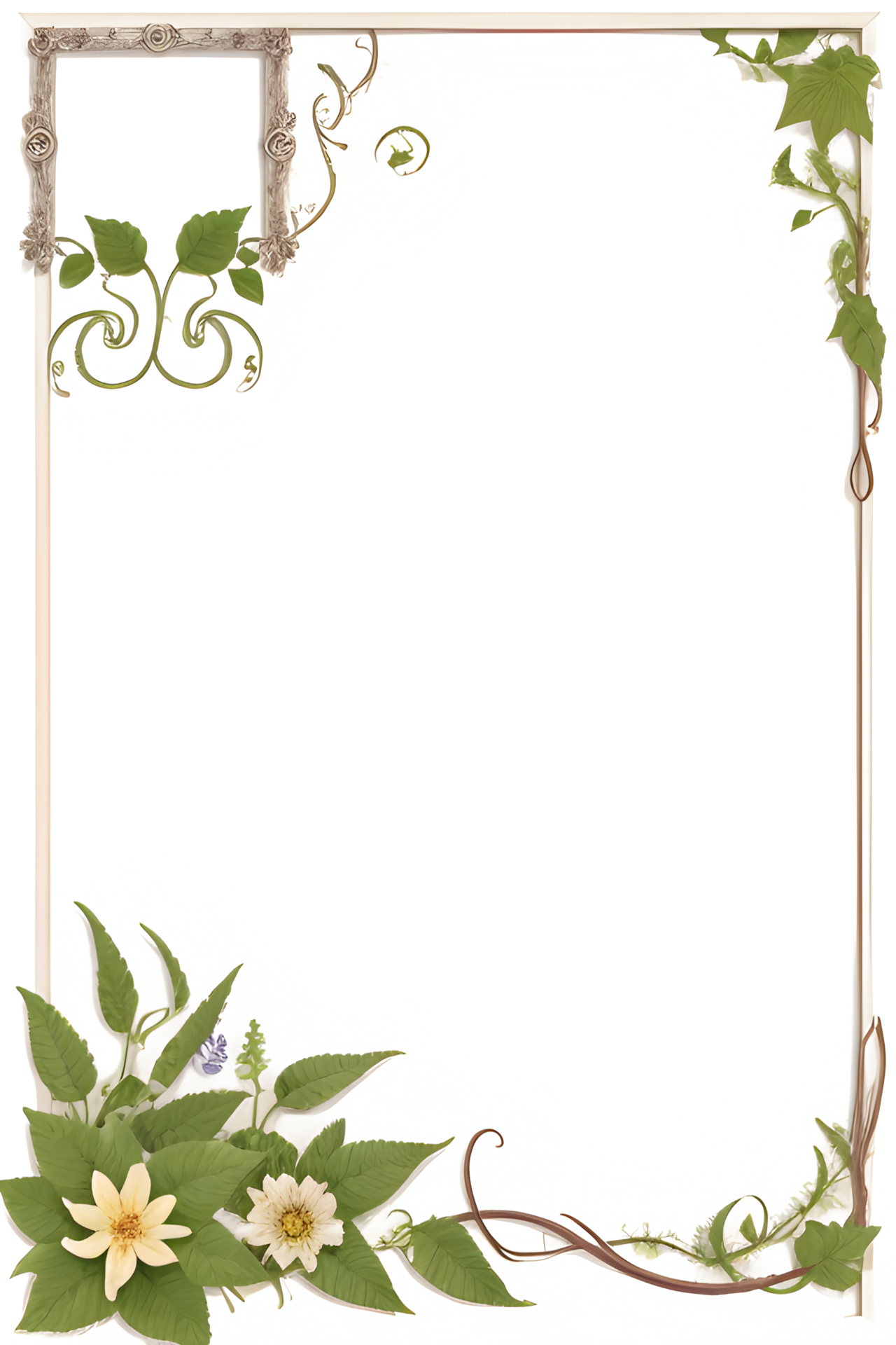 Vines Border Frame Ai Generative 27429012 PNG