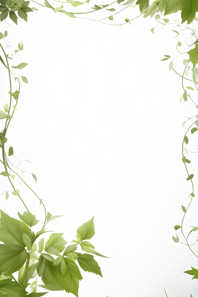 Vines Border Frame Ai Generative png