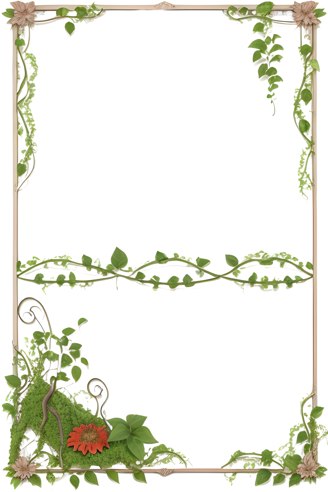 Vines Border Frame Ai Generative 27429027 PNG