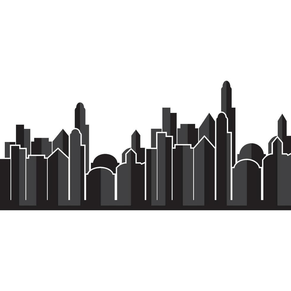 City Skyline animated trailer background vector