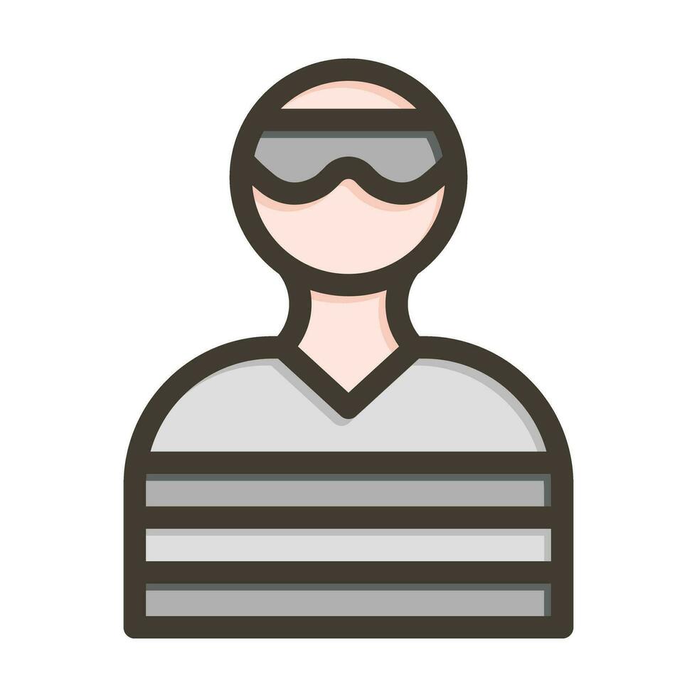 Robber Thick Line Filled Colors For Personal And Commercial Use. vector