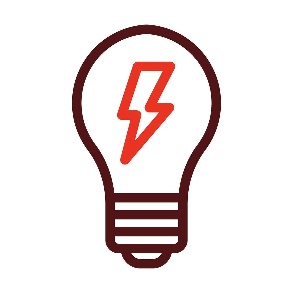 Energy Efficiency Thick Line Two Color Icons For Personal And Commercial Use. vector