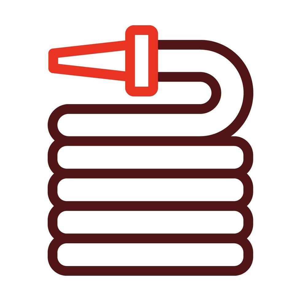 Garden Hose Thick Line Two Color Icons For Personal And Commercial Use. vector