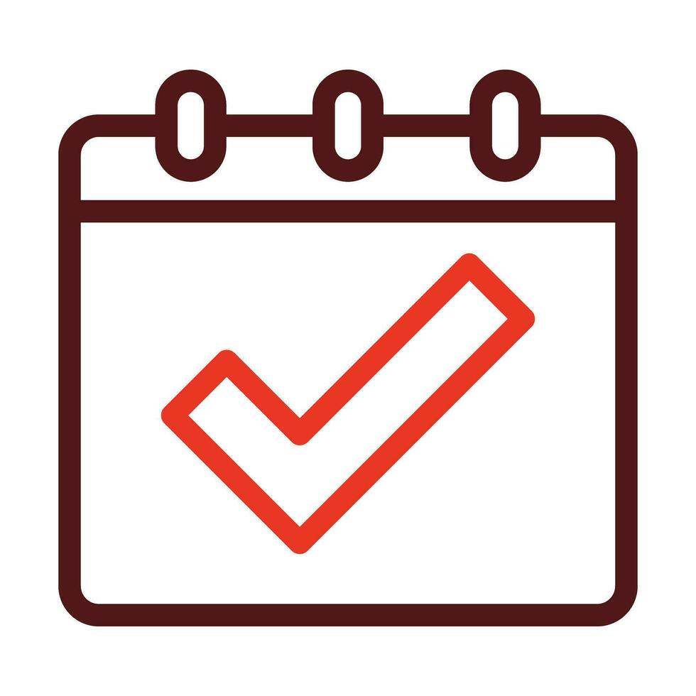 Appointment Request Thick Line Two Color Icons For Personal And Commercial Use. vector