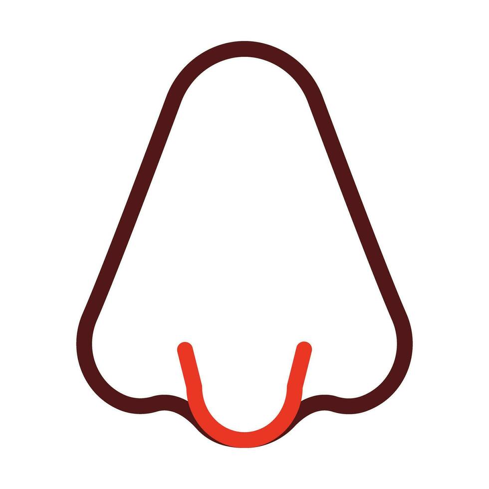 Rhinology Thick Line Two Color Icons For Personal And Commercial Use. vector