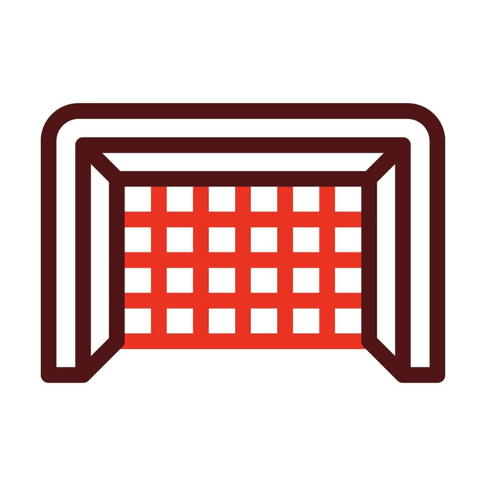 Goal Post Thick Line Two Color Icons For Personal And Commercial Use. vector