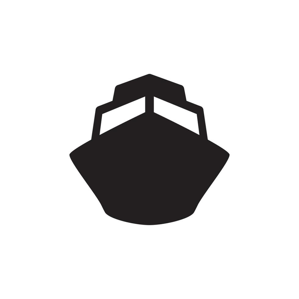 yacht icon logo design vector isolated on white background.