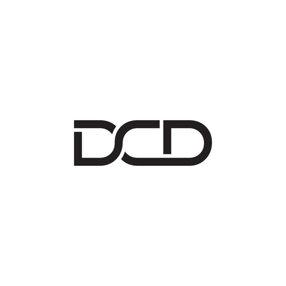 DCD logo design vector isolated on white background.