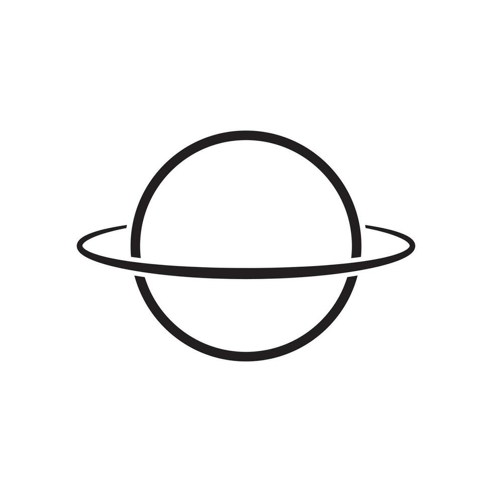 planetary rings icon logo design vector isolated on white background.