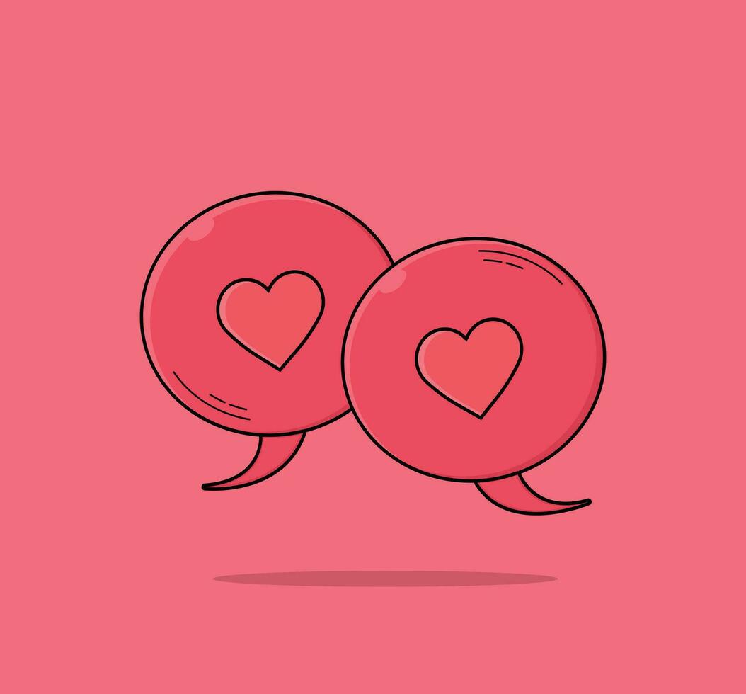 Heart shape social media notification icon vector illustration