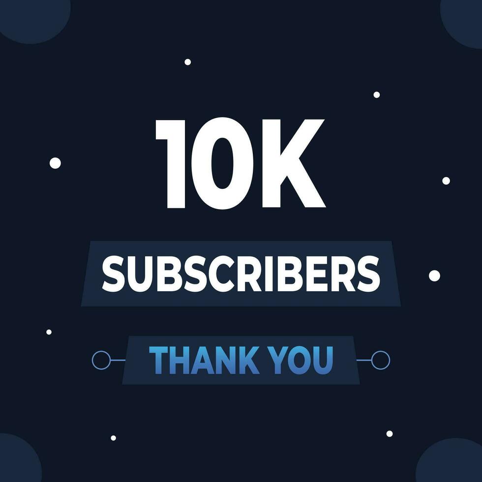 Thank you 10k subscribers or followers. web social media modern post design vector