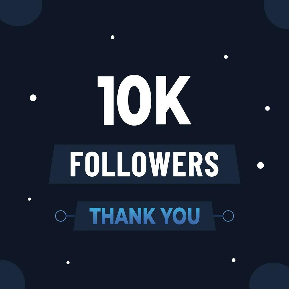 Thank you 10k subscribers or followers. web social media modern post design vector