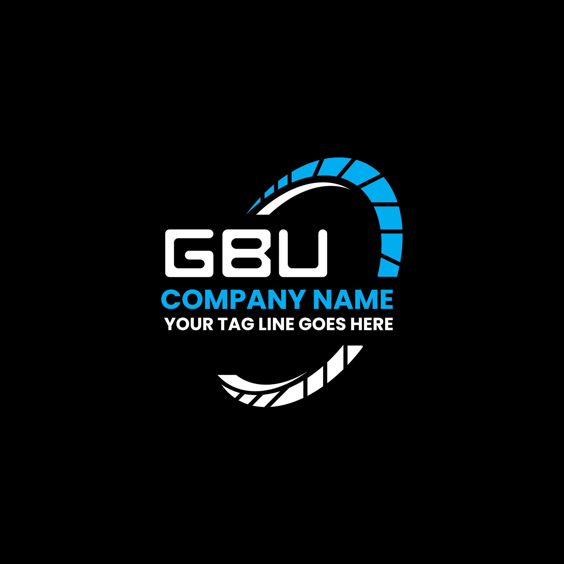 GBU letter logo creative design with vector graphic, GBU simple and