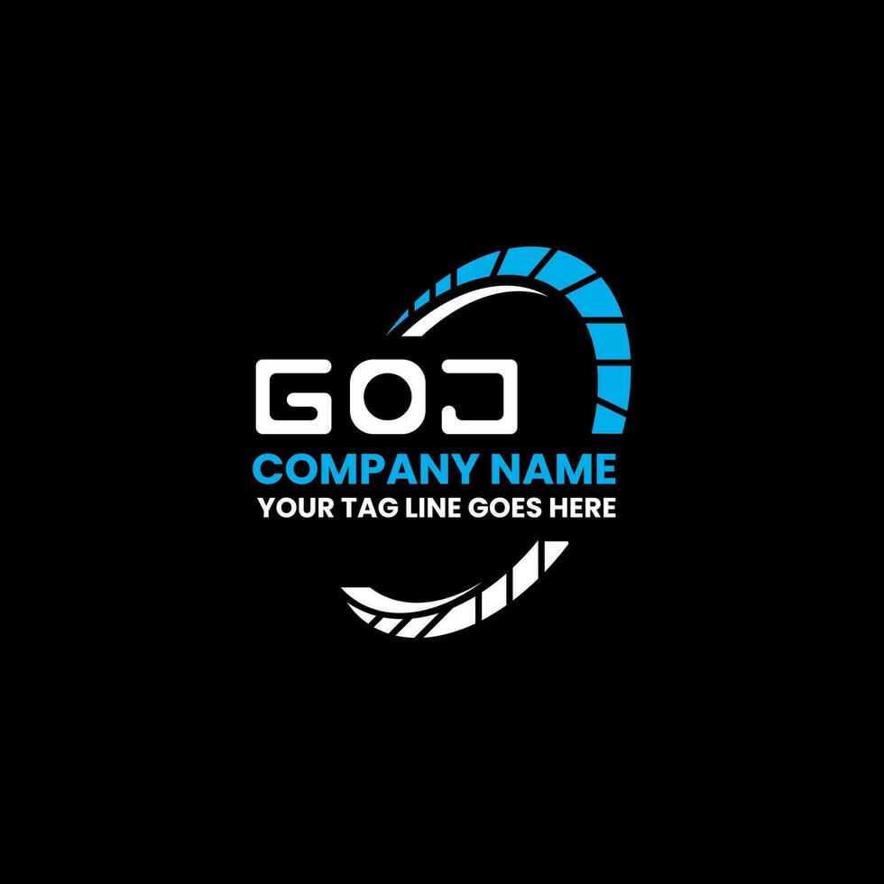 GOJ letter logo creative design with vector graphic, GOJ simple and modern logo. GOJ luxurious alphabet design