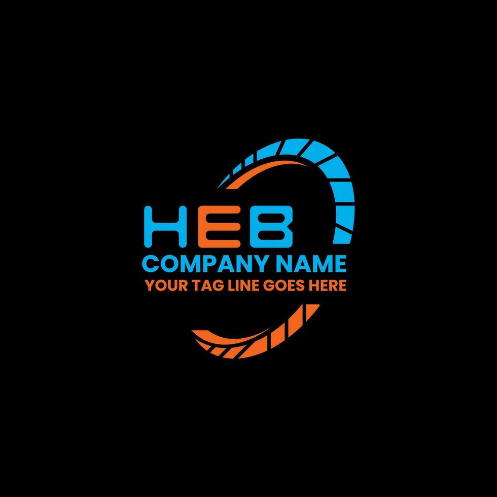 HEB letter logo creative design with vector graphic, HEB simple and modern logo. HEB luxurious alphabet design