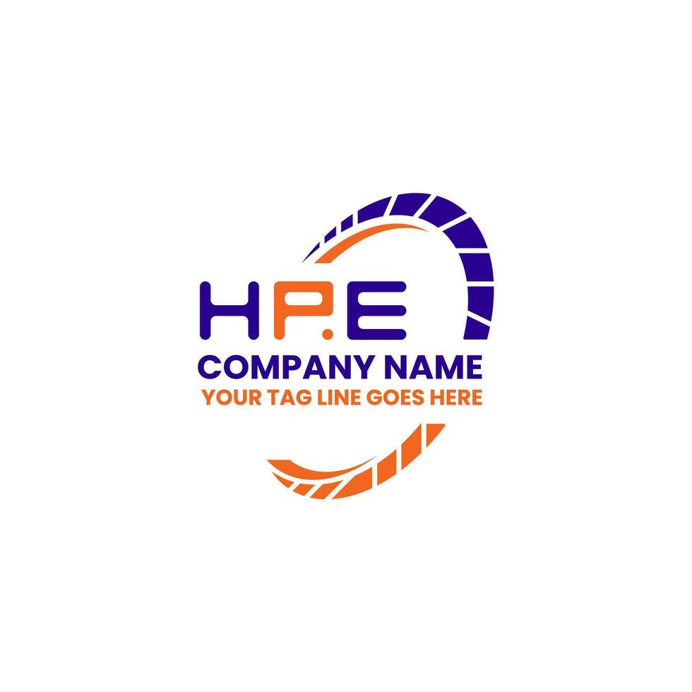 HPE letter logo creative design with vector graphic, HPE simple and modern logo. HPE luxurious alphabet design