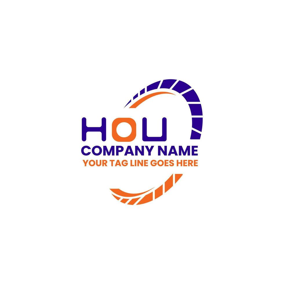 HOU letter logo creative design with vector graphic, HOU simple and modern logo. HOU luxurious alphabet design
