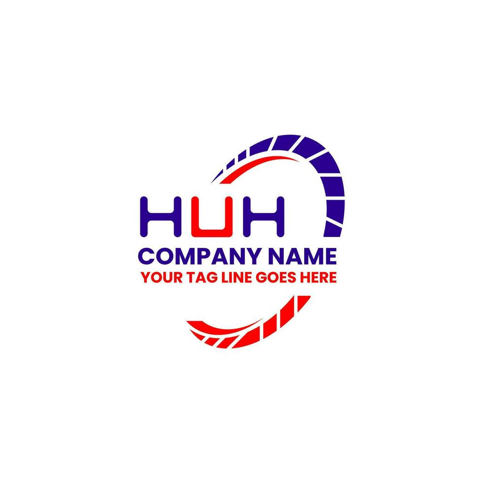 HUH letter logo creative design with vector graphic, HUH simple and modern logo. HUH luxurious alphabet design
