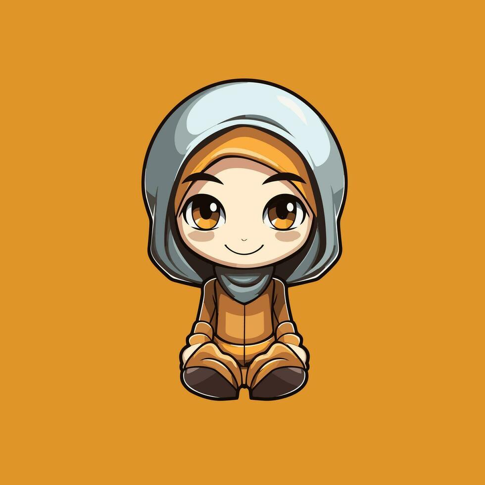 illustration of a girl cartoon vector