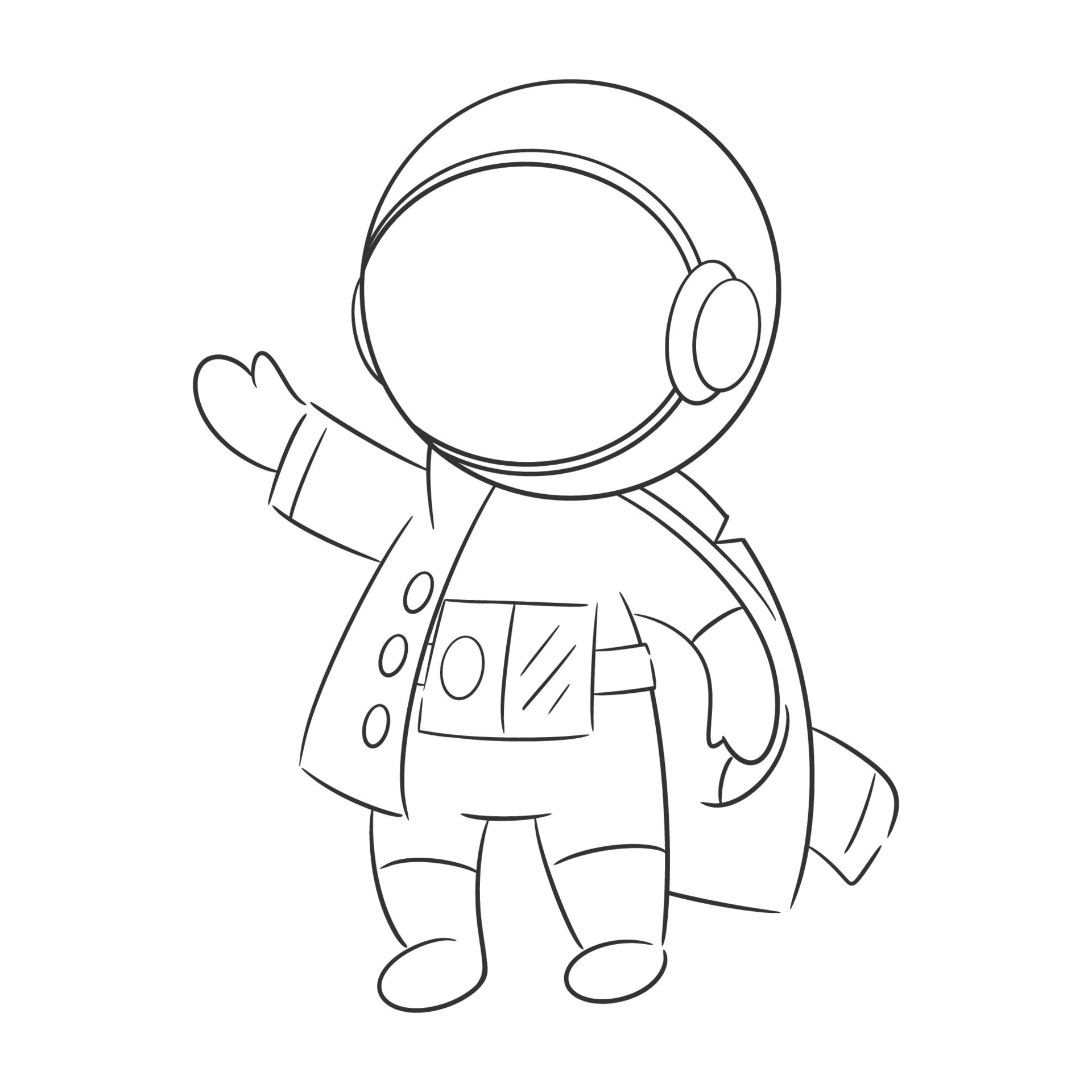 Astronauts are wearing warm clothes for coloring 27431980 Vector Art at ...