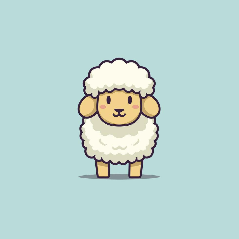 minimalistic vector Image of funny sheep cartoon
