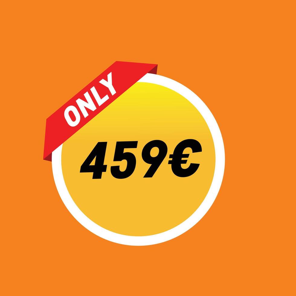 459 Euro Only Coupon sign or Label 27432311 Vector Art at Vecteezy
