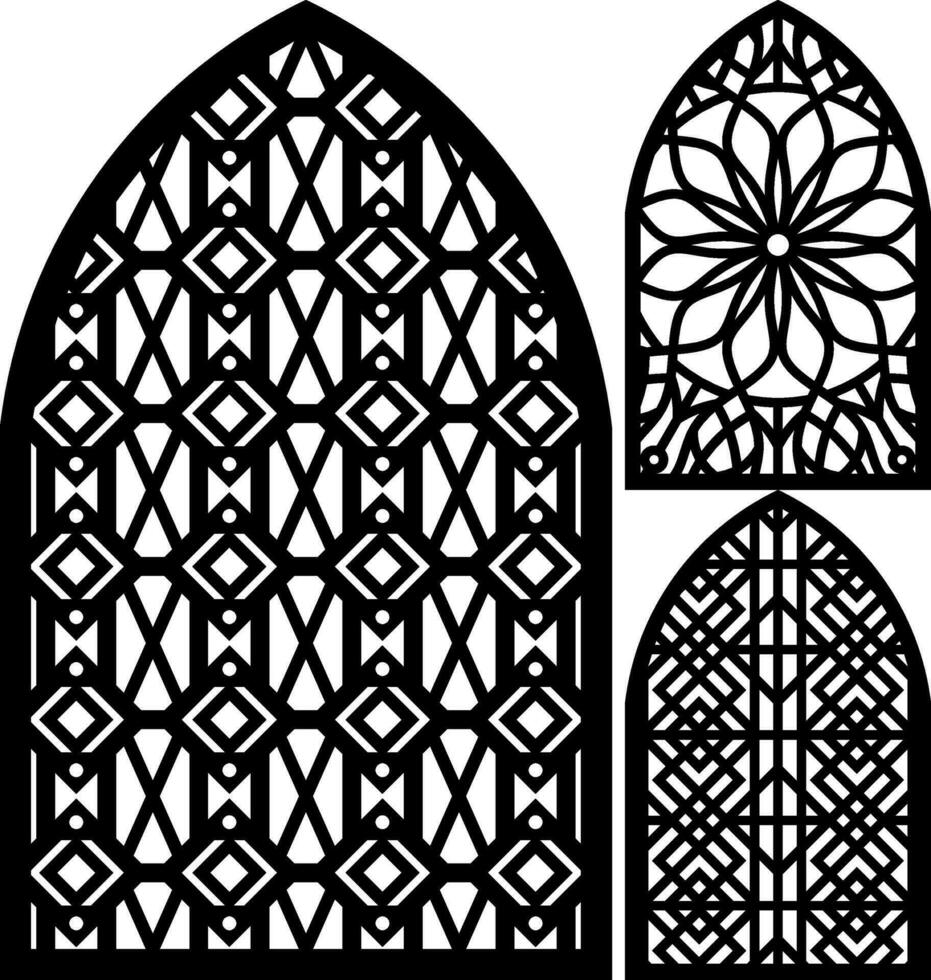 Simple Vector Pattern for Laser Cutting, Decoration, and Ornament. Metal design, wood carving, vector