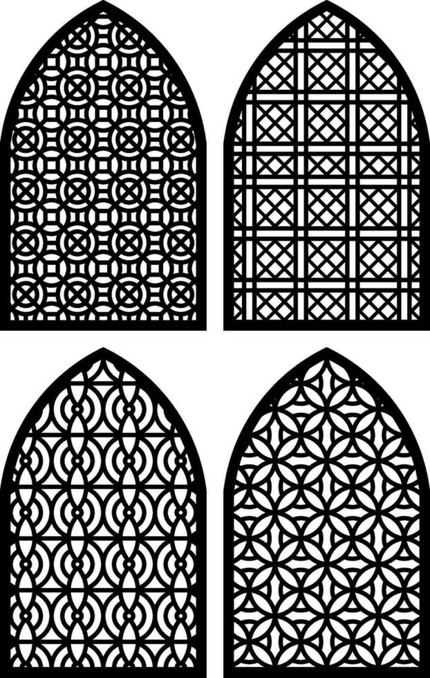 Simple Vector Pattern for Laser Cutting, Decoration, and Ornament. Metal design, wood carving, vector