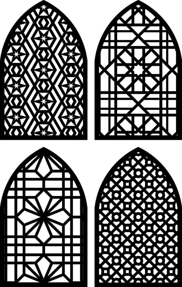 Simple Vector Pattern for Laser Cutting, Decoration, and Ornament. Metal design, wood carving, vector