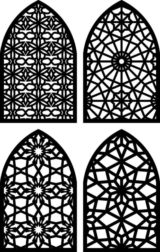 Simple Vector Pattern for Laser Cutting, Decoration, and Ornament. Metal design, wood carving, vector