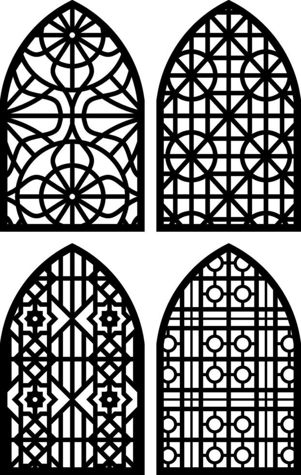 Simple Vector Pattern for Laser Cutting, Decoration, and Ornament. Metal design, wood carving, vector